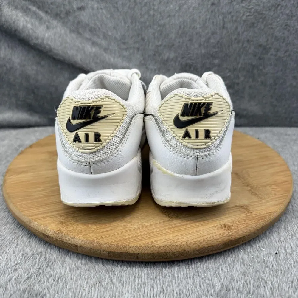Nike Air Max 90 Shoes Womens Size 9 White Black Running Sneakers CQ2560-101